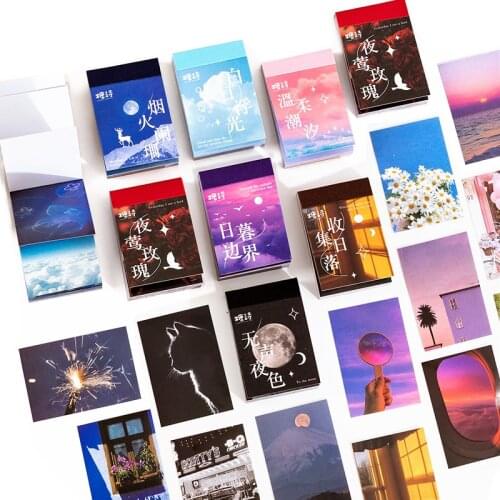 Sticker Aesthetic Landscape Cute Bullet Journaling Decor Sticker Sheets Natural Scenery&Art Paintings Stationery Stickers Book