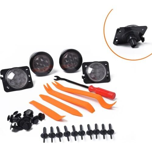 LED Turn Signal Light Fender Side Light Tool Set For JEEP Wrangler Fender Flare Side Marker Car Professional Repair Tool