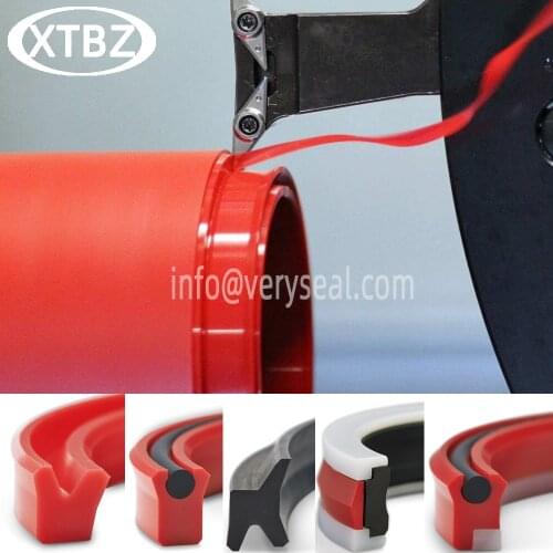 O Ring Loaded U Cup seal Machined Seals Wiper Custom Hydraulic Seal