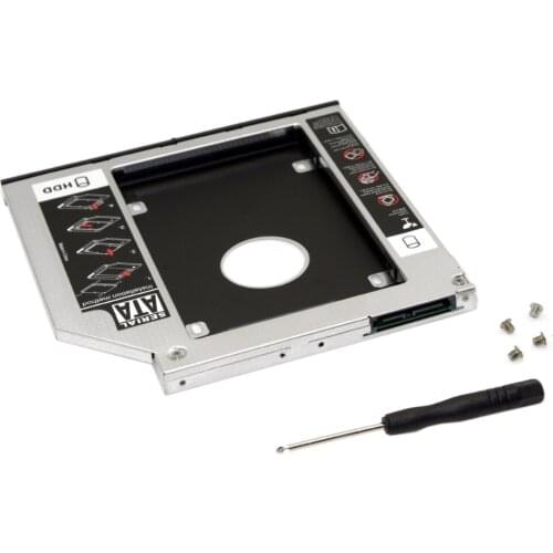 Xiwai SATA 22pin HDD HD Hard Disk Drive Caddy Case for 12.7mm Universal Laptop CD / DVD-ROM Optical Bay