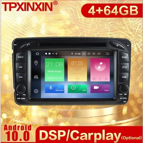 2 Din Carplay Android Radio Receiver Multimedia Stereo For Mercedes Benz W203 W209 W463 W168 GPS Navigation Recorder Head Unit