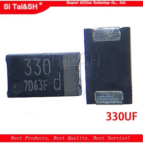 20pcs/lot SMD 6.3V 330UF Tantalum capacitor low ESR 330UF 4TPB330M can replace OE128 OE907 0.8