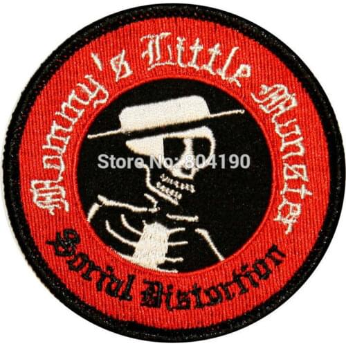 3" Social Distortion Mommy Little Monster Hardcore Heavy Metal Hard Rock Woven Iron On Patch MOTIF APPLIQUE Badge