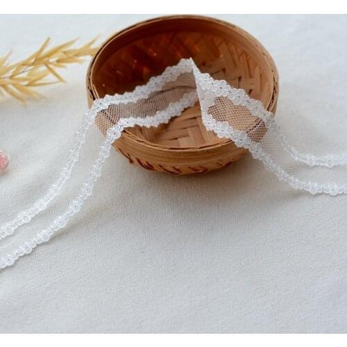 5 Meters Cute Embroidered Lace Fabric Trimming 2.5cm Beautiful Lace Trim Hot Sale Lace Accessories White Color