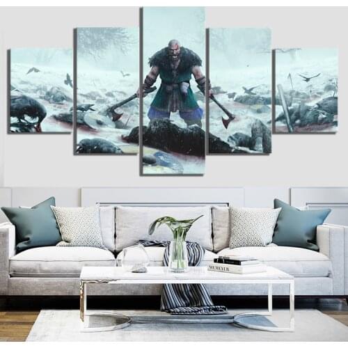 5 Piece HD Pictures VIKINGS Movie Poster Paintings Canvas Art Decorative Paintings for Home Decor Wall Art