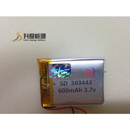 503443 3.7V 600MAH Lithium Polymer Li-Po li ion Rechargeable Battery cells