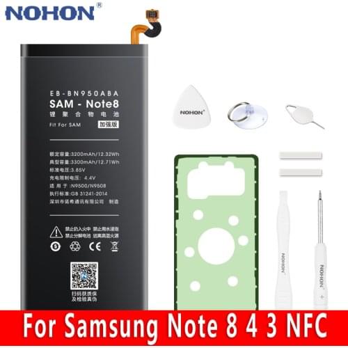 NOHON For Samsung Galaxy Note8 Note4 Note3 NFC Battery Note 8 4 3 N9000 N9005 N9006 N9100 N910X N910F N9500 N9508 N950F Bateria