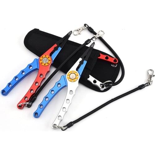 Aluminum Fishing Pliers, Stainless Steel Hook Removers Pliers Saltwater Split Ring Tool Fishing Gear Accessories Line Cutters