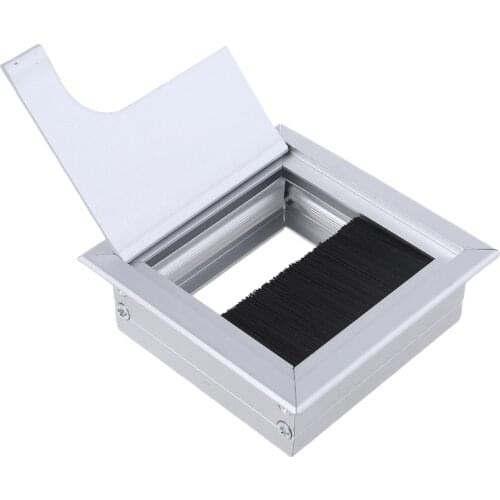 Aluminium Square Rectangle Desk Computer Wire Cable Outlet Insert Hole Cover Table Grommet Hardware