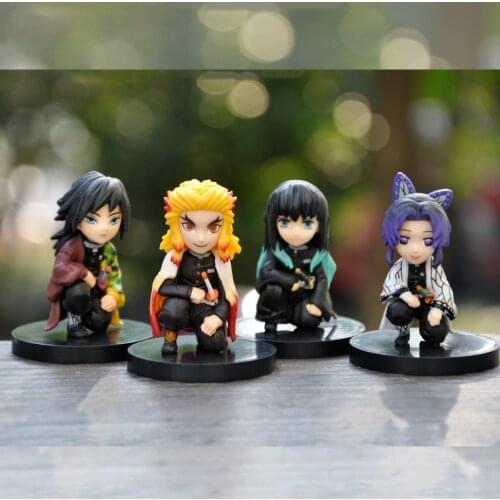 Anime Peripherals Demon Slayer Kamado Tanjiro Tomioka Giyuu PVC Anime Figure Cute Children Collection Cartoons Toys Kawaii Gift