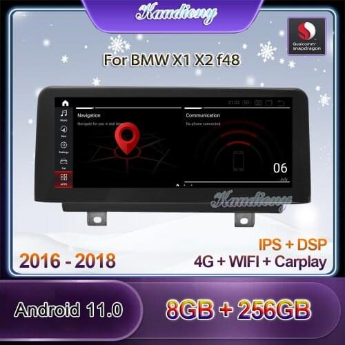 Kaudiony 10.25" Android 11 Car Radio Automotivo For BMW X1 X2 F48 Car DVD Multimedia Player Auto GPS Navigation 4G DSP 2016-2018