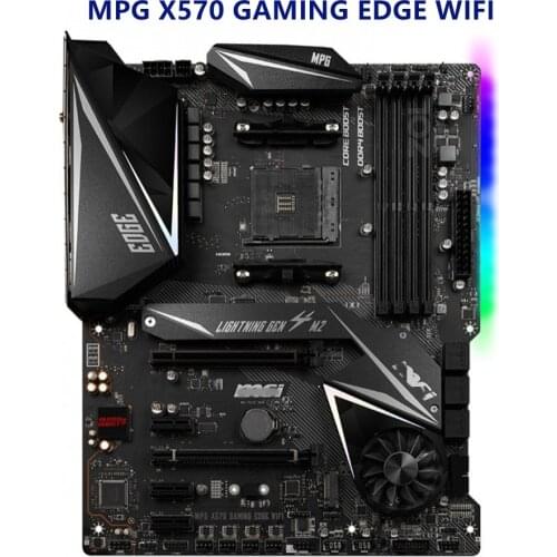 For used MSI MPG X570 GAMING EDGE WIFI Motherboard Socket AM4 AMD X570 USB3.2 support R9 CPU Motherboard