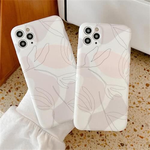 Art Retro Abstract Geometry Phone Case For iPhone 12 Pro 11 Pro Max XR XS Max 7 8 Plus SE2020 Shockproof Soft Case Back Cover
