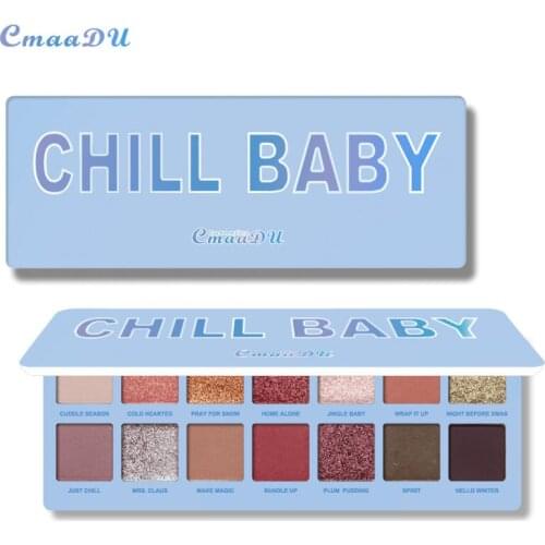 CmaaDu Nude Metal Eye Shadow 14 Color Diamond Shimmer Glow Glitter Eyeshadow Pallete Makeup Pigment Beauty Cosmetics T0996