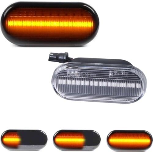 Dynamic flashing turn signal indicator lights for Volkswagen Beetle Bora Caddy Fox Golf 3 4 Lupo Passat Polo Sharan Vento T5