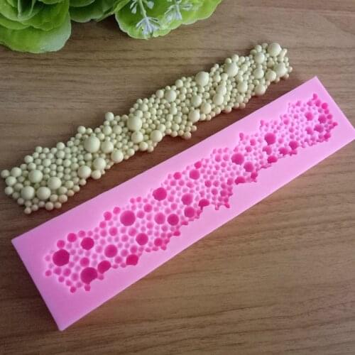 Pearl Necklace Shape Silicone Mould DIY Fondant Cake Mould Chocolate Fudge Mold Baking Appliance G182