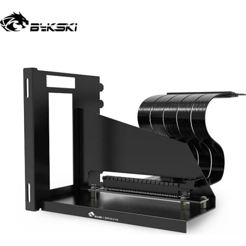 Bykski Anti Interference GPU Extension Riser Cable PCIE3.0x16 Vertically VGA Card Bracket Set Suit 7 Slot Mount,B-PCI-E-X-V2