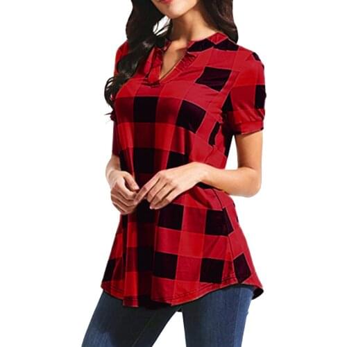 KLV Women's Plaid Shirts