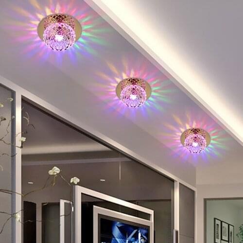 Living Room Hole Lamp Ceiling Lamp Crystal Downlight Led Embedded Three-Color Household Ceiling Small Lamp Decorative Color Spot