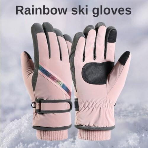 Womens Ski Gloves Ultralight Waterproof Winter Warm Gloves Mobile Phone Touch Screen Ski Gloves Motorcycle Riding Snow Gloves
