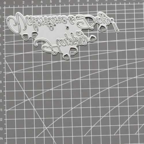 Metal Cutting Dies Cut Die Mold Happy Valentines Day Words Decoration Scrapbook Paper Craft Knife Mould Blade Punch Stencil