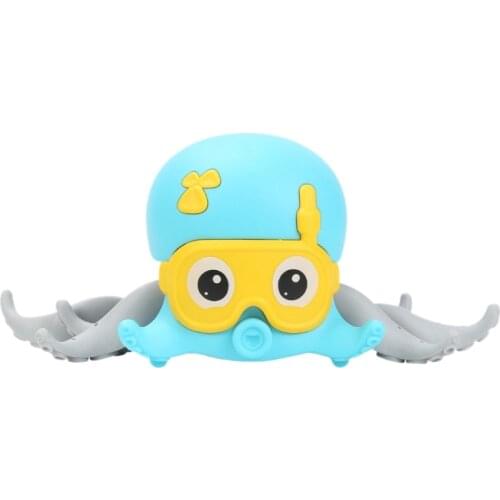 Cute Cartoon Animal Inertial Octopus Crawling Sea Animals Children Playing in Water and Clockwork Beach Bath Toys