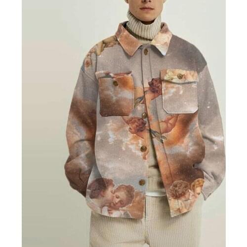 2021 autumn and winter mens jacket European and American foreign trade fashion mens long sleeve slim camouflage coat