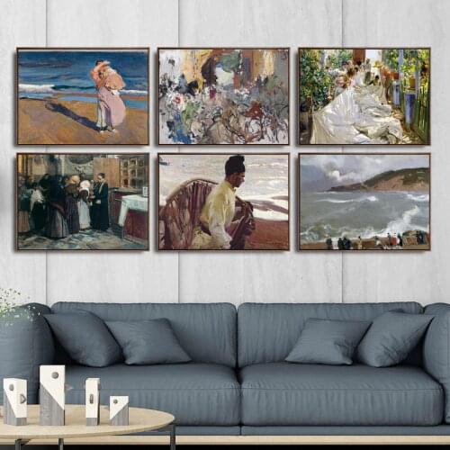 Wall Art Printed Home Decor Canvas Spanish Joaqun Sorolla Scenery Painting Watercolor Nordic Poster Modular Picture For Bedroom