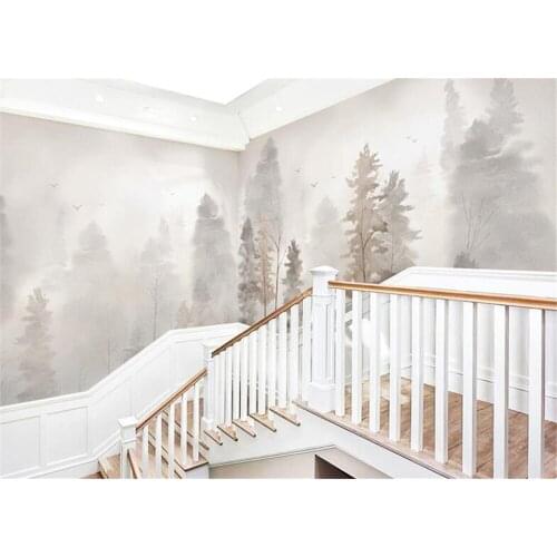 Milofi customized 3D Nordic style TV background wall paper modern minimalist style wallpaper forest wall cloth bedroom wall clot