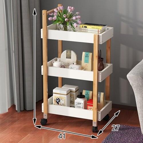 Mobile under table shelf floor shelf dormitory snacks storage artifact bedroom multi-storey ins living room trolley