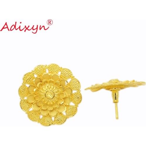 Adixyn Thinner Stud Earrings For Women Gold Color/Copper Fashion Jewelry Party/Birthday Gifts N02208