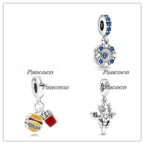 925 Sterling Silver Bead Charm Dumbo & Blue Eyes Pendant Beads Fit Pandora Women Bracelet & Necklace Diy Jewelry