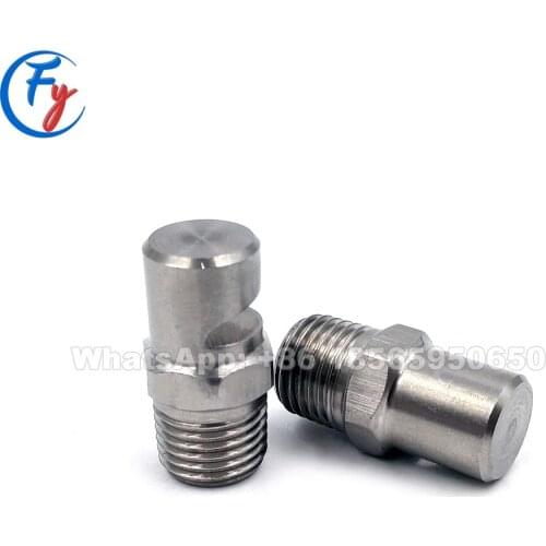 Deflected type wide angle flat fan spray nozzle with ss304 filter, stainless steel flat fan spray flood jet nozzle