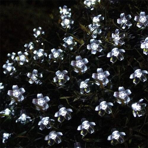 6M Blossoms Peach Flower LED String Light 40 Bulb Christmas Fairy Light Festival Holiday Wedding Garland Decoration 220V EU Plug