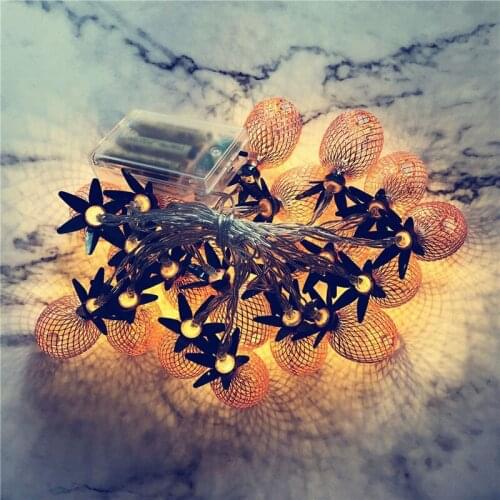 LED Wrought Iron Rose Gold Pineapple Light String Holiday Wedding Party Decoration Fairy Garland Christmas Lights Navidad Decor