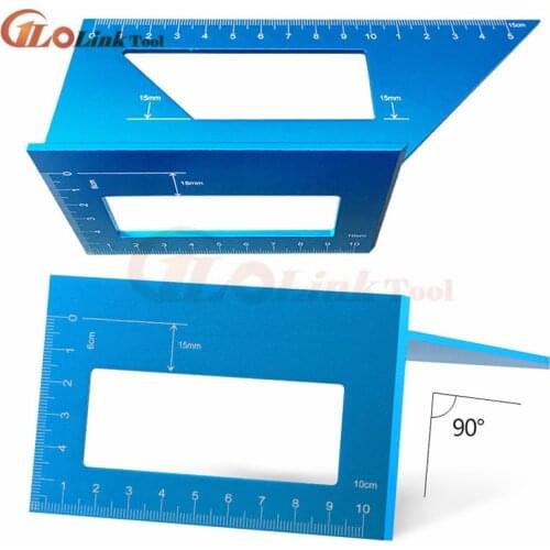 Woodworking T-type gauge Multifunction square Aluminum Alloy 45 degree 90 degree ruler Portable guide rule woodworking tools
