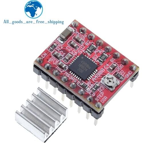 TZT CNC 3D Printer Parts Accessory Reprap pololu A4988 Stepper Motor Driver Module with Heatsink for ramps 1.4 for arduino