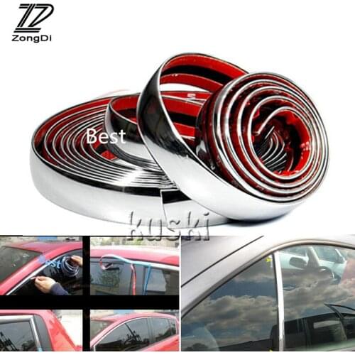ZD Car Chrome Decoration Sticker 6 8 10 15 20 22 25 30 mm For BMW e46 e39 e36 Audi a4 b6 a3 a6 c5 Renault duster Lada granta