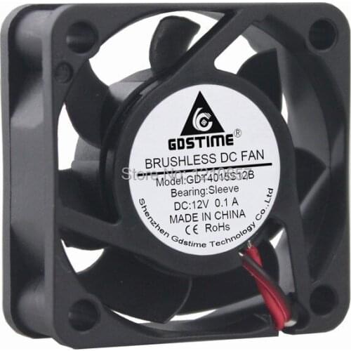 100PCS LOT Gdstime Motor Heat Sink High Speed DC Cooling Fan 40mm 40x40x15mm 12V 2Pin
