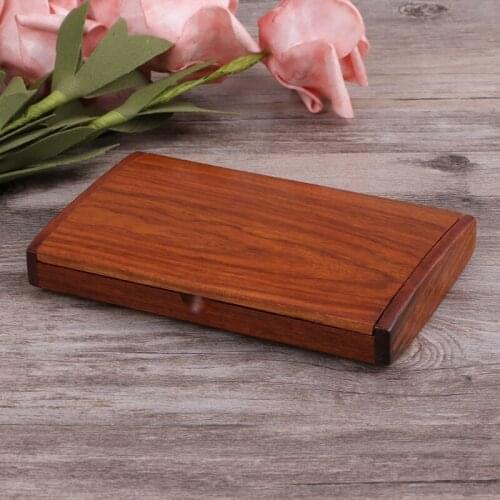 28GD Wooden ID Credit Card Holder Protector Men Women Wallet Cards Storage Case