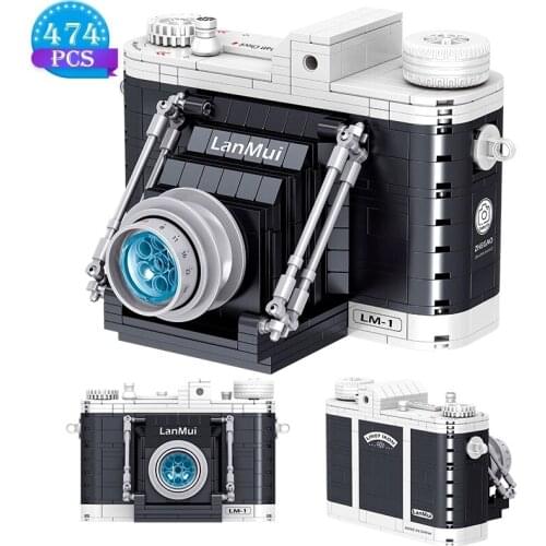 474pcs Simulation Retro Camera Building Blocks Static Model Bricks Educational Toys Birthday Gifts for Children and Friends