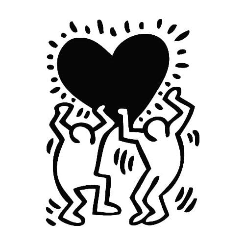 9x12cm Untitled Heart Family Car Stickers Window Decal Vinyl Art Pattern Art Car Body Waterproof DIY Decals White Black T038