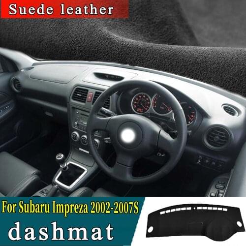 Accessories Suede Leather Dashmat Dashboard Cover Pad Dash Mat Carpet Car-styling For Subaru Impreza GD GG G2 2003 2004 2007 RHD