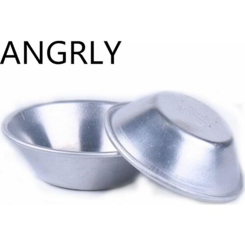 ANGRLY 10pcs Stainless Steel Half Football Form Little Cake Baking Mold Portuguese Egg Tart Pudding Kitchen DIY Baking Mold Cake