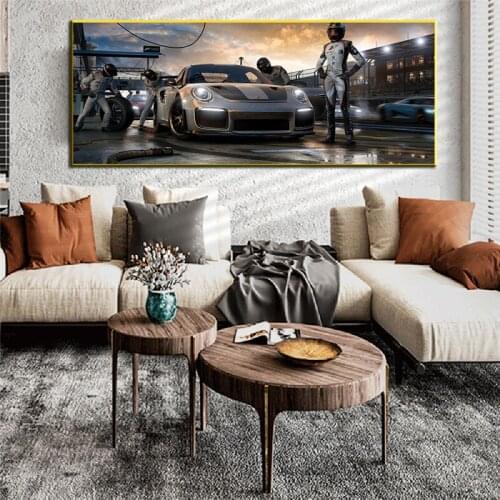 Car Forza Motorsport 7 Porsches 911 Racing Sportcar Wall Art Posters and Prints Canvas Painting for Living Room Home Decoration