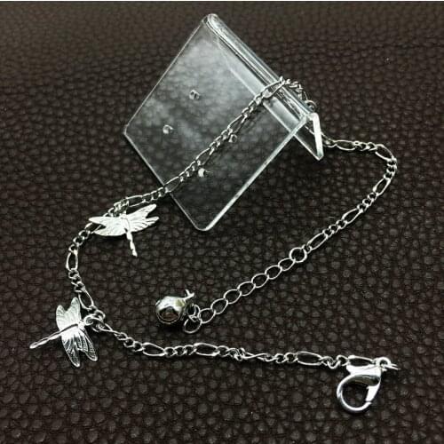 12pcs Wholesale Little Bell Anklet Bracelet Dragonfly Steel Women Girl Lover Barefoot Anklet Fashion Foot Chain Jewelry