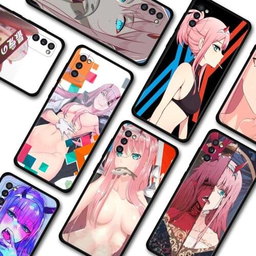 Phone Case For Samsung A70 A90 A80 Caso Black Cover for Galaxy A20 A60 A50 A40 A30 Shell Zero Two Darling in the FranXX Anime