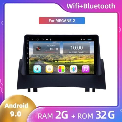 For Renault Megana 2 Android GPS Large Screen Navigation 2G+32G Android 9 Octa Core Car DVD GPS Navigation Player Car Stereo