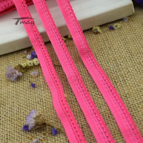 #1411 Rose Elastic Lace Trim Edge Flower Elastic Bands rubber bands for headbands Stretch Lace Ribbon for Underwear Pants Bra