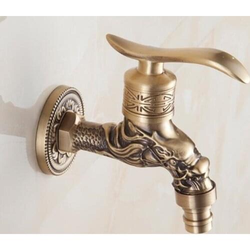 Copper faucet ceramic chip washing machine hot and cold antique bathroom faucets